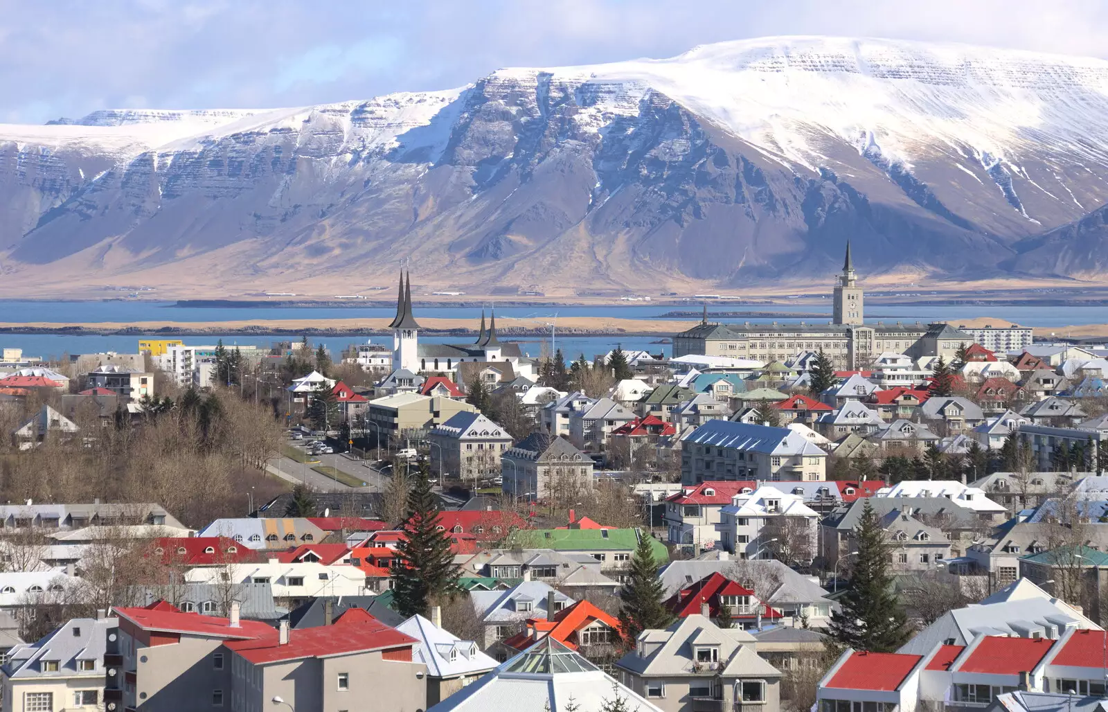 The colourful roofs of Reykjavík, from Stríðsminjar War Relics, Perlan and Street Art, Reykjavik, Iceland - 23rd April 2017