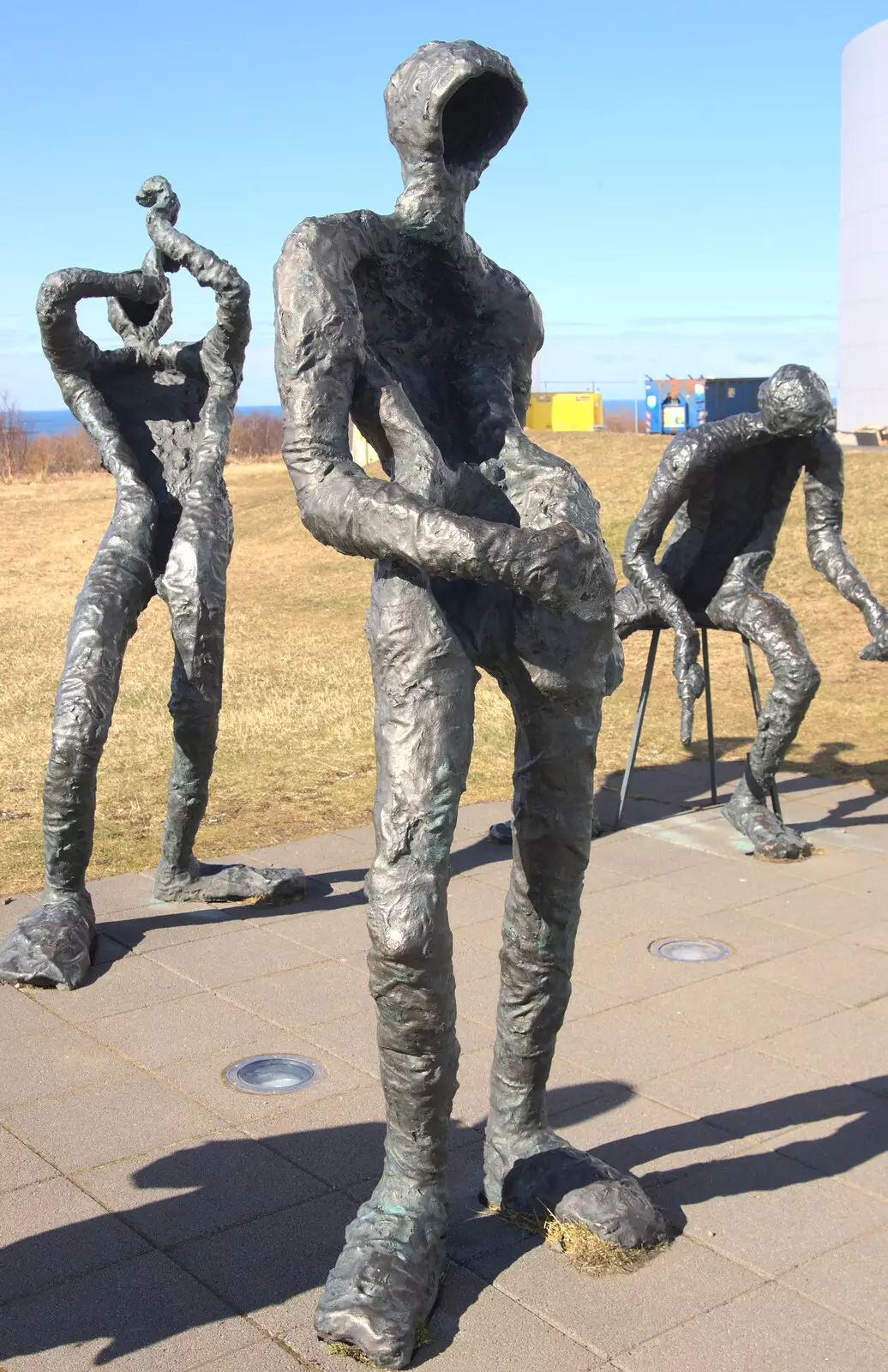 Outside Perlan, are some weird faceless musicians, from Stríðsminjar War Relics, Perlan and Street Art, Reykjavik, Iceland - 23rd April 2017