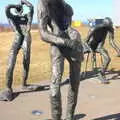 Outside Perlan, are some weird faceless musicians, Stríðsminjar War Relics, Perlan and Street Art, Reykjavik, Iceland - 23rd April 2017