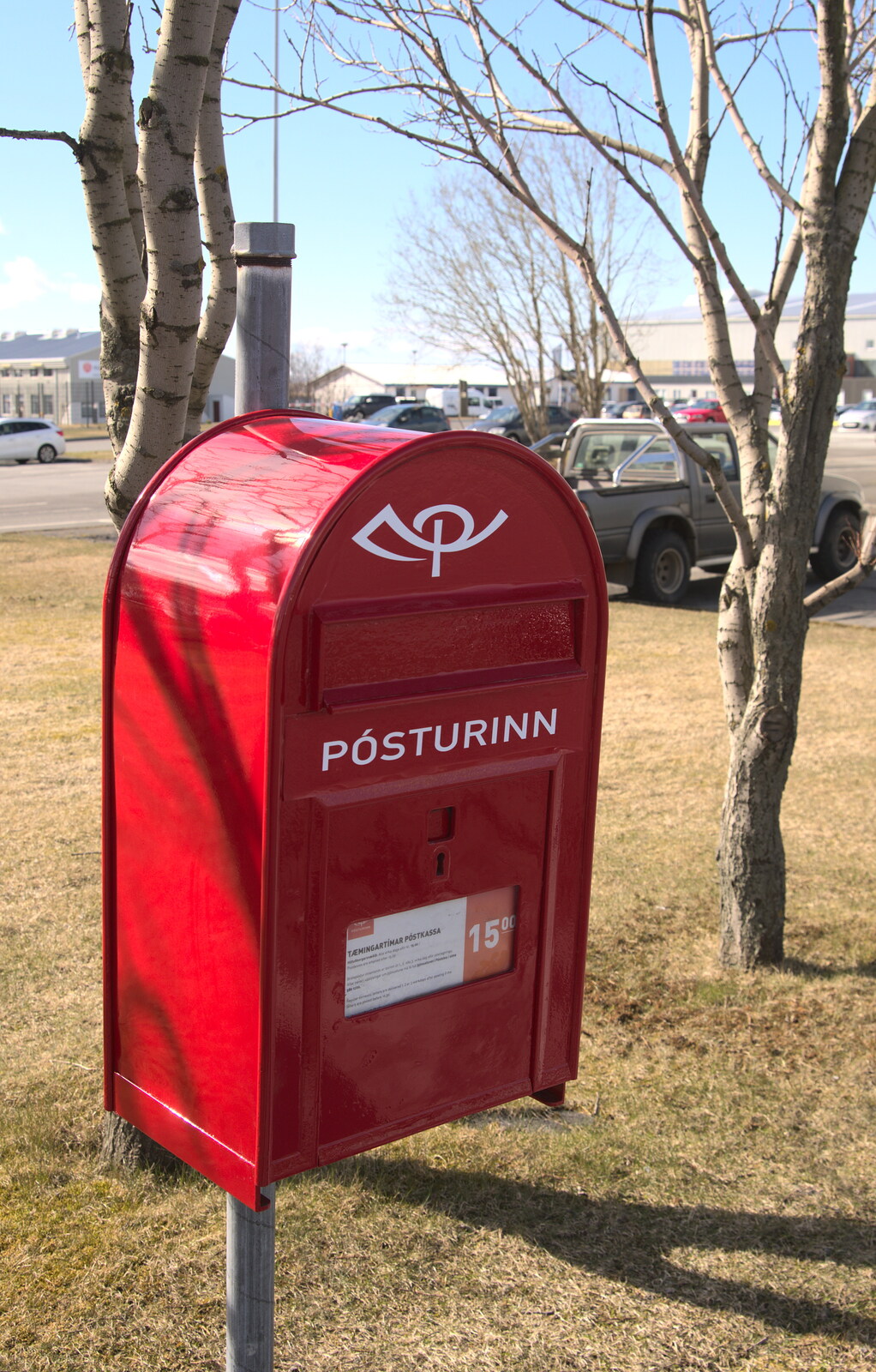 An Icelandic post box from Stríðsminjar War Relics, Perlan and Street Art, Reykjavik, Iceland - 23rd April 2017
