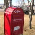 An Icelandic post box, Stríðsminjar War Relics, Perlan and Street Art, Reykjavik, Iceland - 23rd April 2017