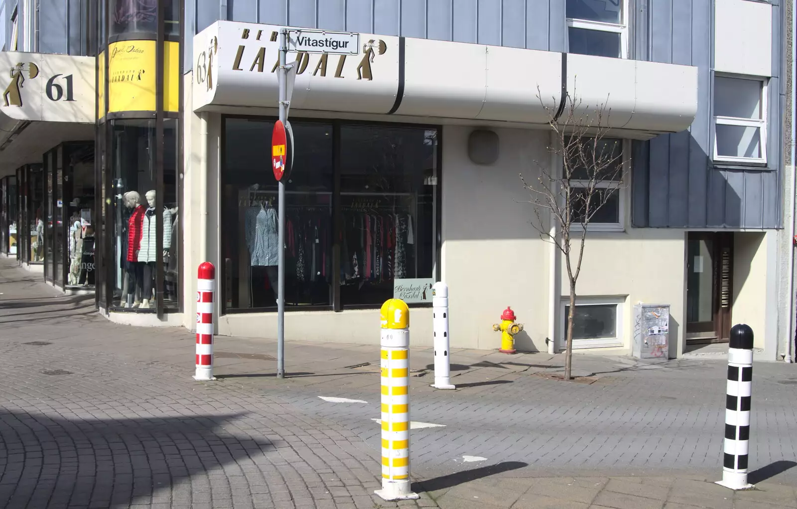 Stripey bollards, from Stríðsminjar War Relics, Perlan and Street Art, Reykjavik, Iceland - 23rd April 2017