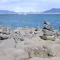 Rocky cairns near Harpa, Stríðsminjar War Relics, Perlan and Street Art, Reykjavik, Iceland - 23rd April 2017