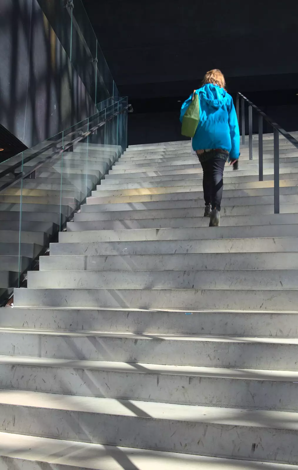 Walking up the stairs, from Stríðsminjar War Relics, Perlan and Street Art, Reykjavik, Iceland - 23rd April 2017