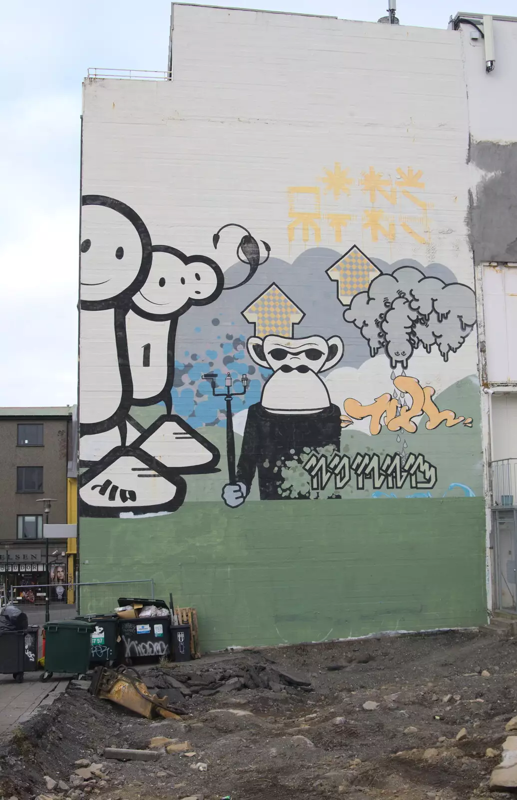 A grumpy monkey, from Stríðsminjar War Relics, Perlan and Street Art, Reykjavik, Iceland - 23rd April 2017