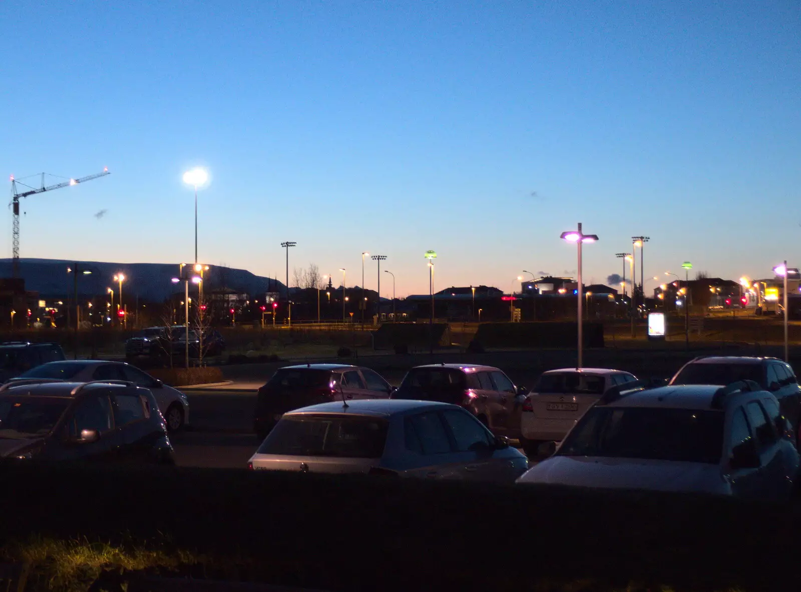 The hotel car park at 4.30am, from The Journey Home, Reykjavik, London and Brantham - 24th April 2017