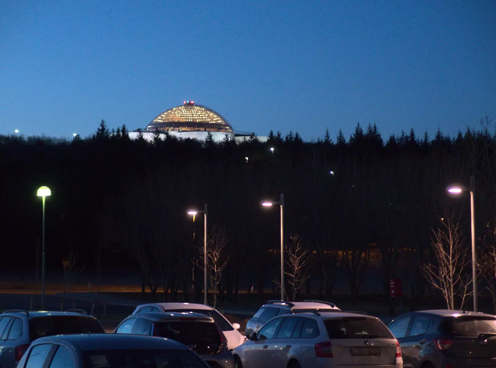 The Perlan in the early morning, from The Journey Home, Reykjavik, London and Brantham - 24th April 2017