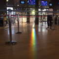 A rainbow of light at our departure gate, The Journey Home, Reykjavik, London and Brantham - 24th April 2017