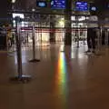 A rainbow of light at our departure gate, The Journey Home, Reykjavik, London and Brantham - 24th April 2017