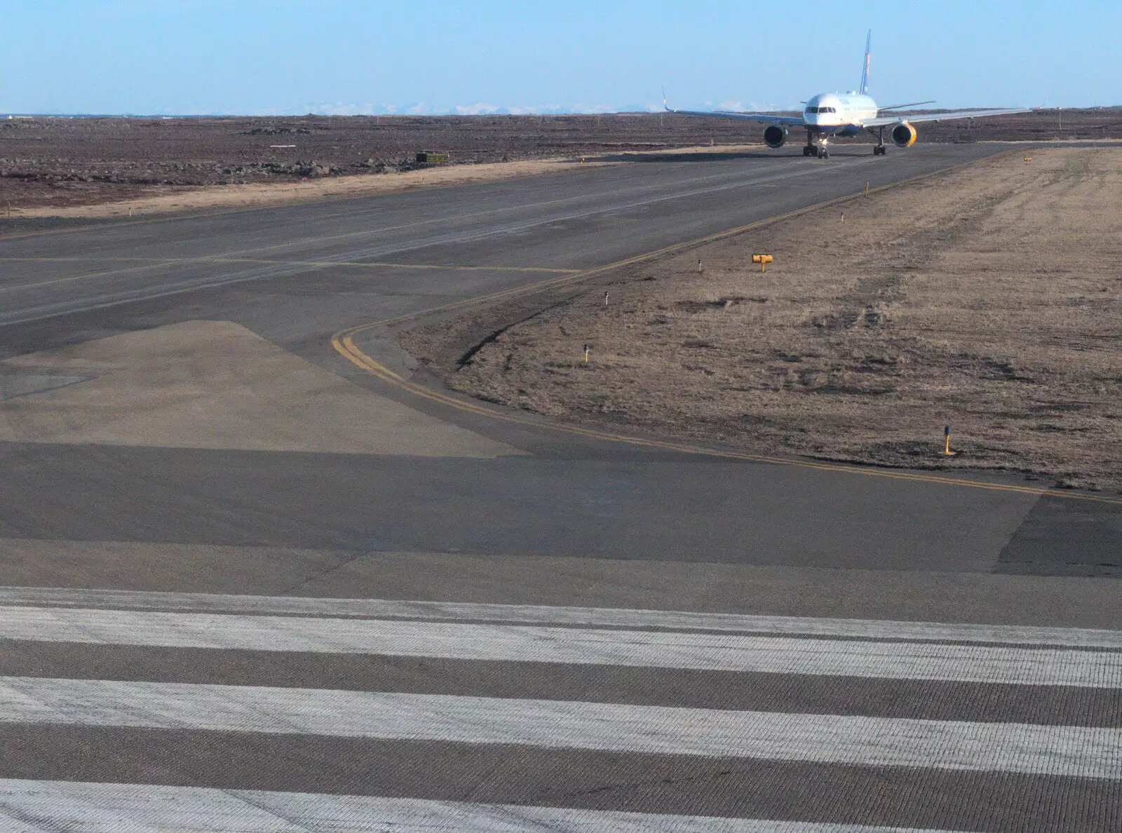 Another IcelandAir 737 follows us out, from The Journey Home, Reykjavik, London and Brantham - 24th April 2017