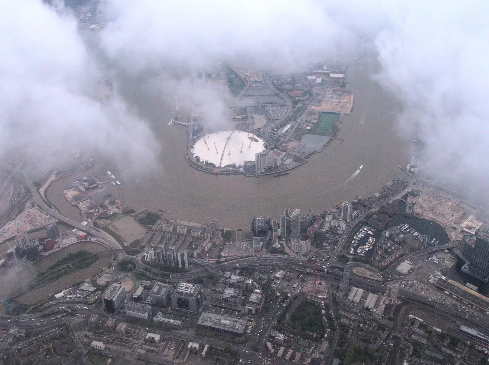 The O2 and the Isle of Dogs, from The Journey Home, Reykjavik, London and Brantham - 24th April 2017