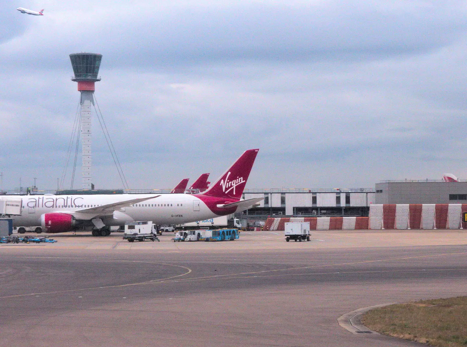 A bunch of Virgin Atlantic planes, from The Journey Home, Reykjavik, London and Brantham - 24th April 2017