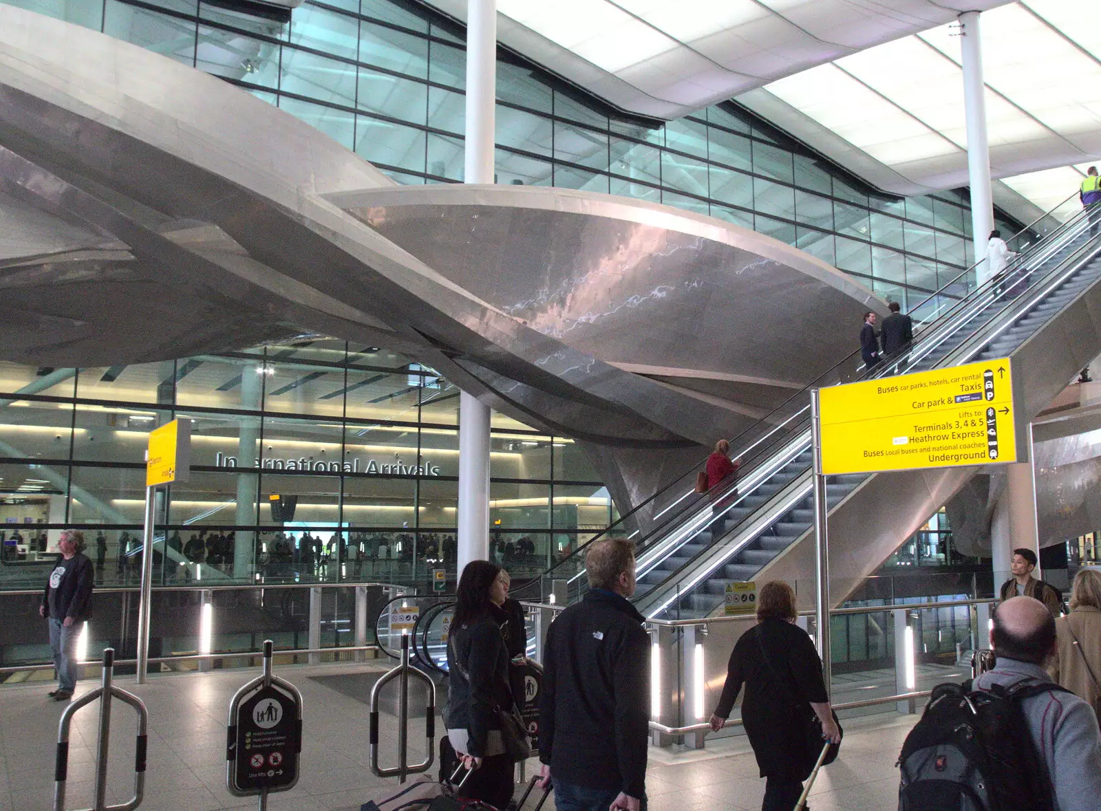 The rebuilt Terminal 2 at Heathrow, from The Journey Home, Reykjavik, London and Brantham - 24th April 2017