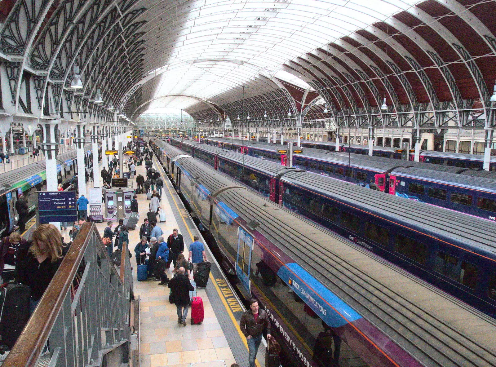 A view of Paddington Station, from The Journey Home, Reykjavik, London and Brantham - 24th April 2017