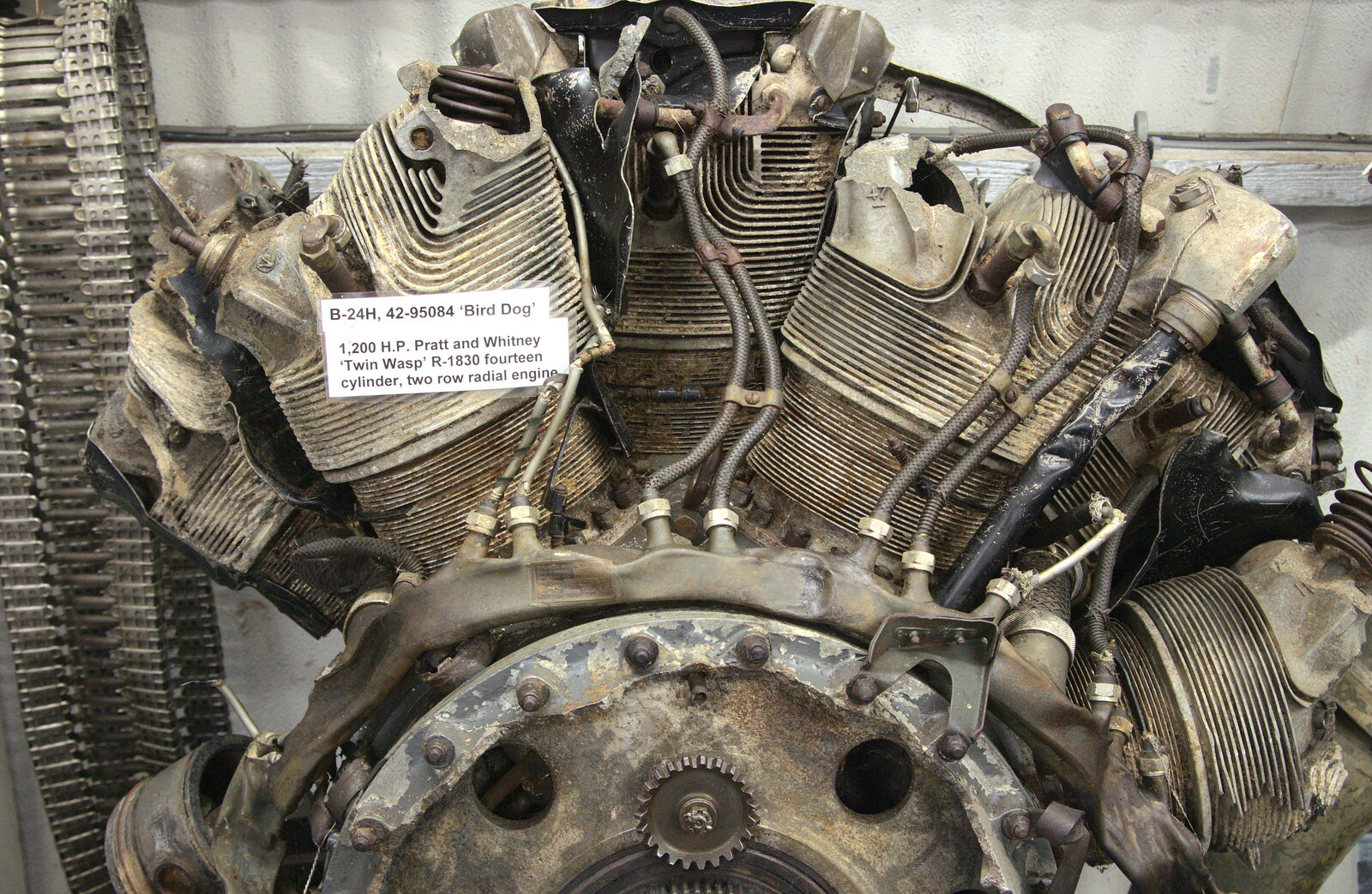 The remains of an engine from Liberator 'Bird Dog' from Norfolk and Suffolk Aviation Museum, Flixton, Suffolk - 30th April 2017