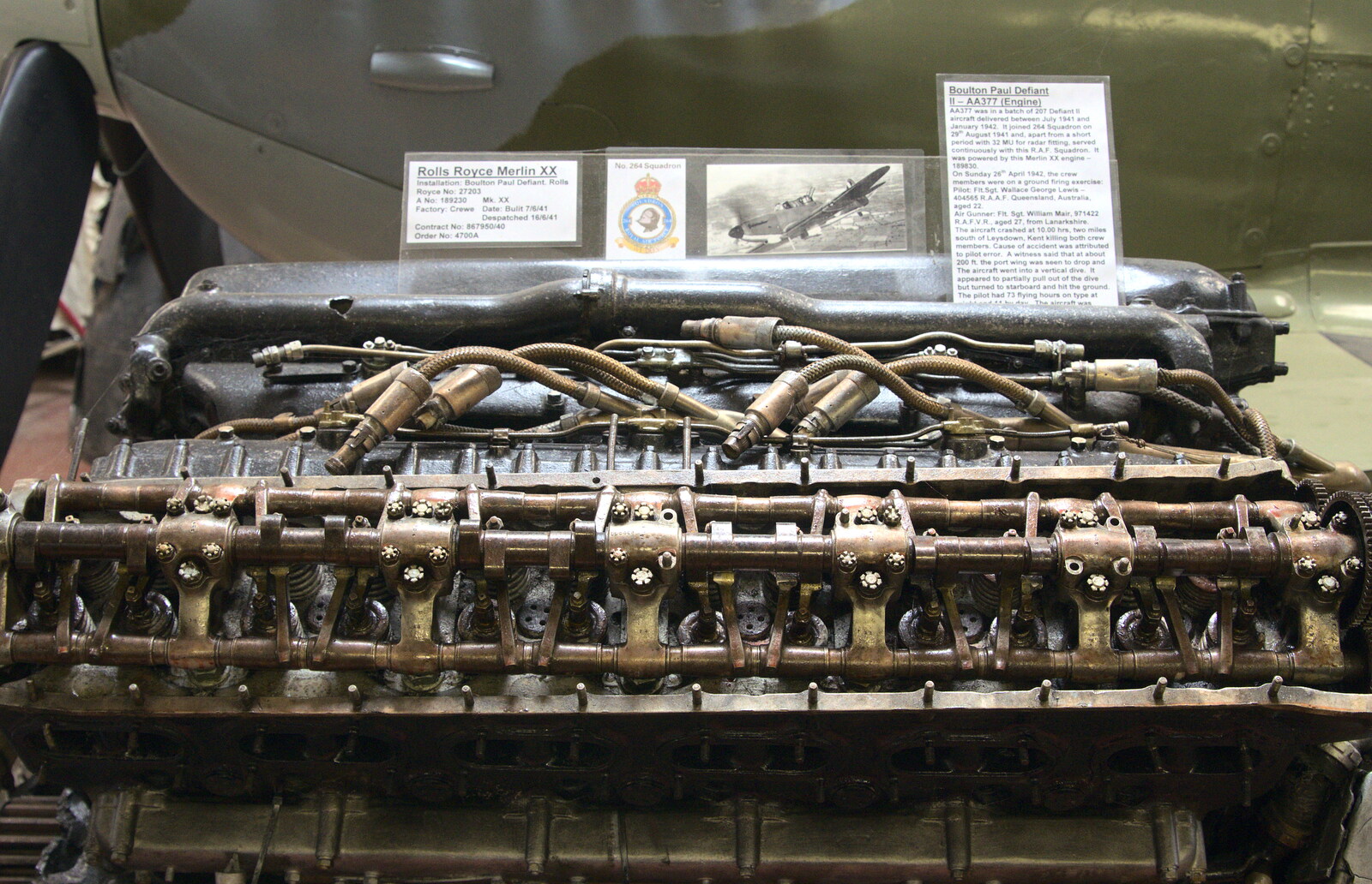 Valves and rockers of a Merlin XX from Norfolk and Suffolk Aviation Museum, Flixton, Suffolk - 30th April 2017