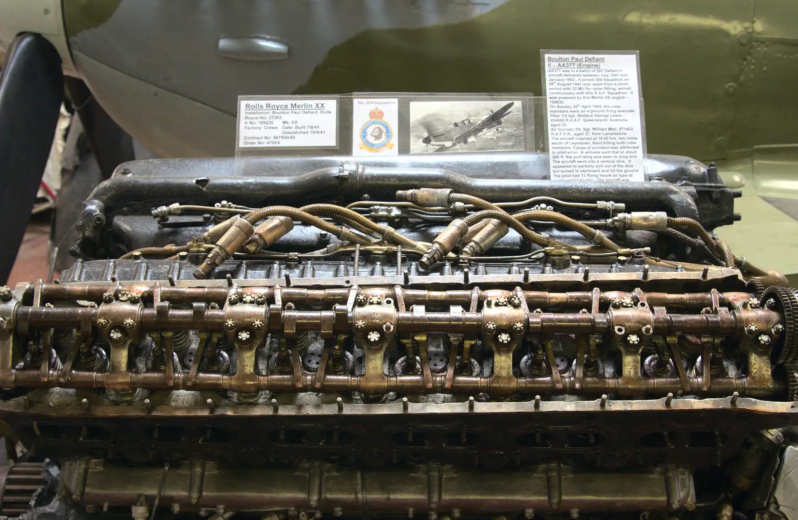 Valves and rockers of a Merlin XX, from Norfolk and Suffolk Aviation Museum, Flixton, Suffolk - 30th April 2017