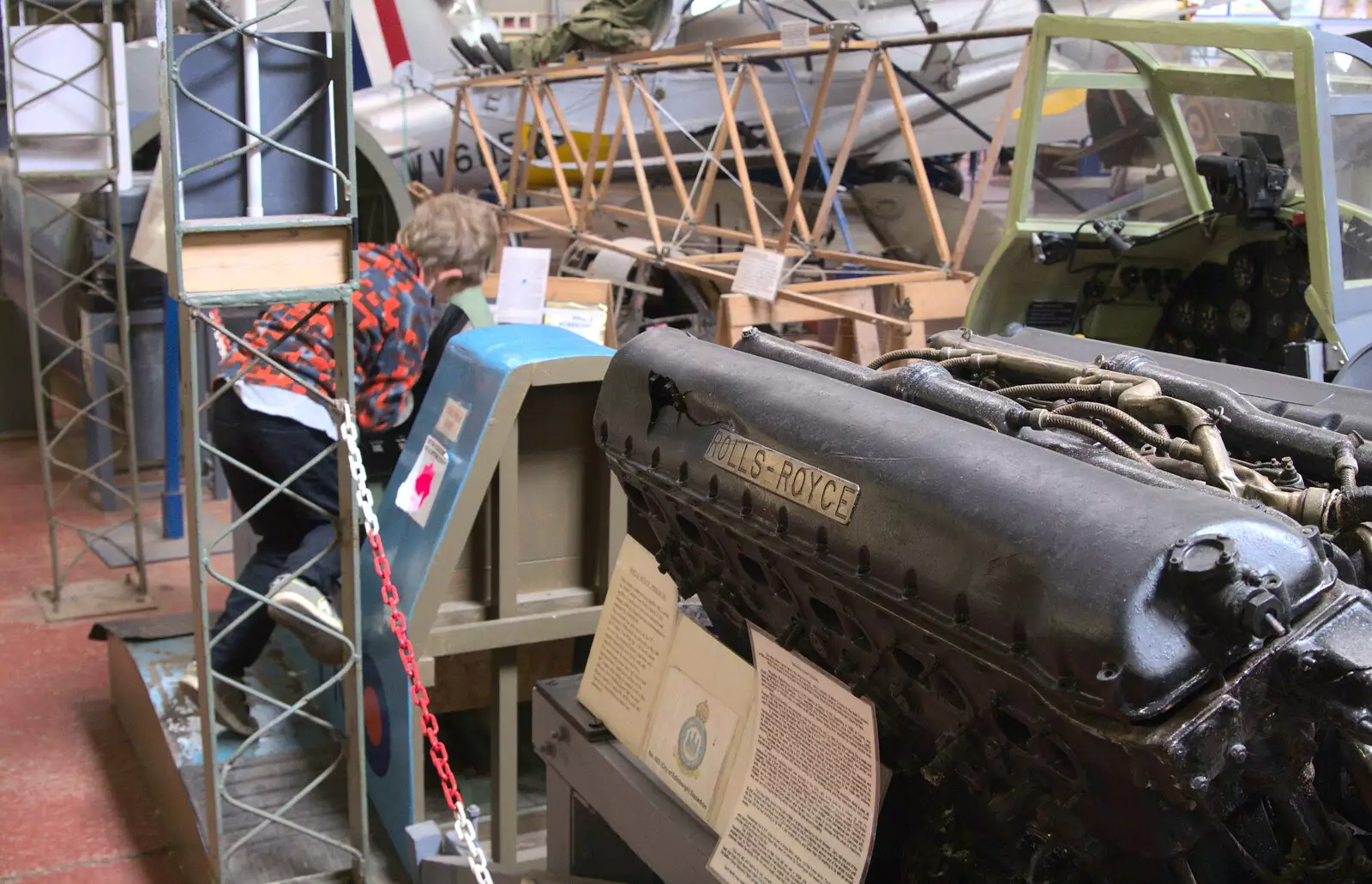 An original Rolls-Royce Merlin engine, from Norfolk and Suffolk Aviation Museum, Flixton, Suffolk - 30th April 2017