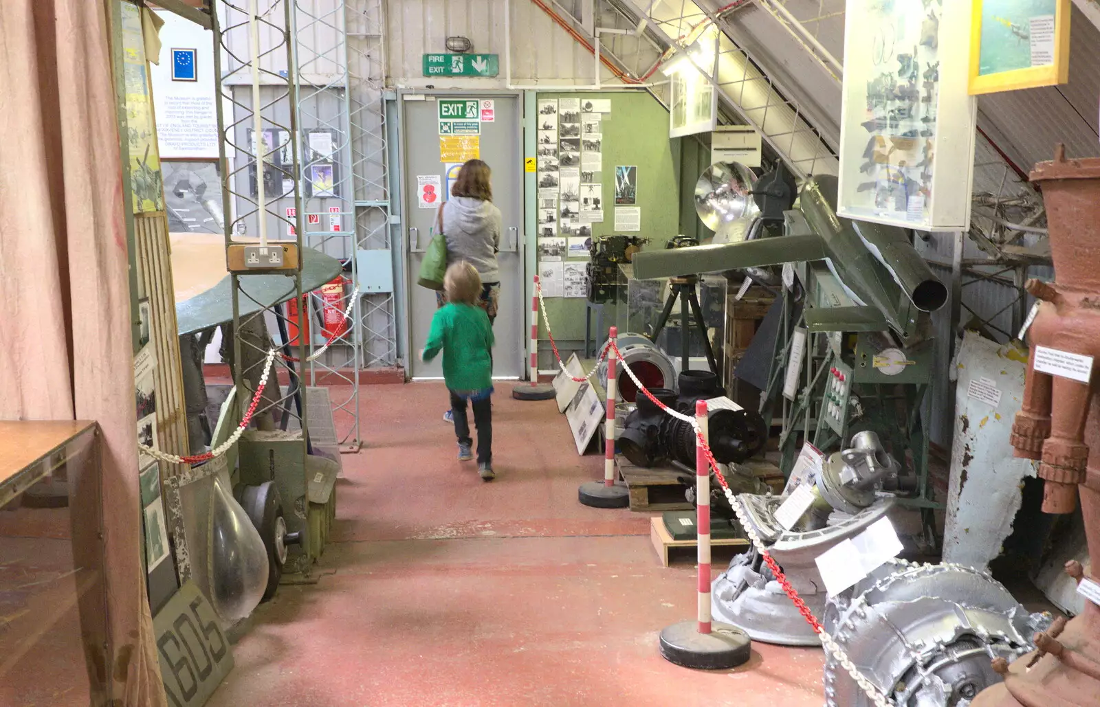 Harry runs off, from Norfolk and Suffolk Aviation Museum, Flixton, Suffolk - 30th April 2017