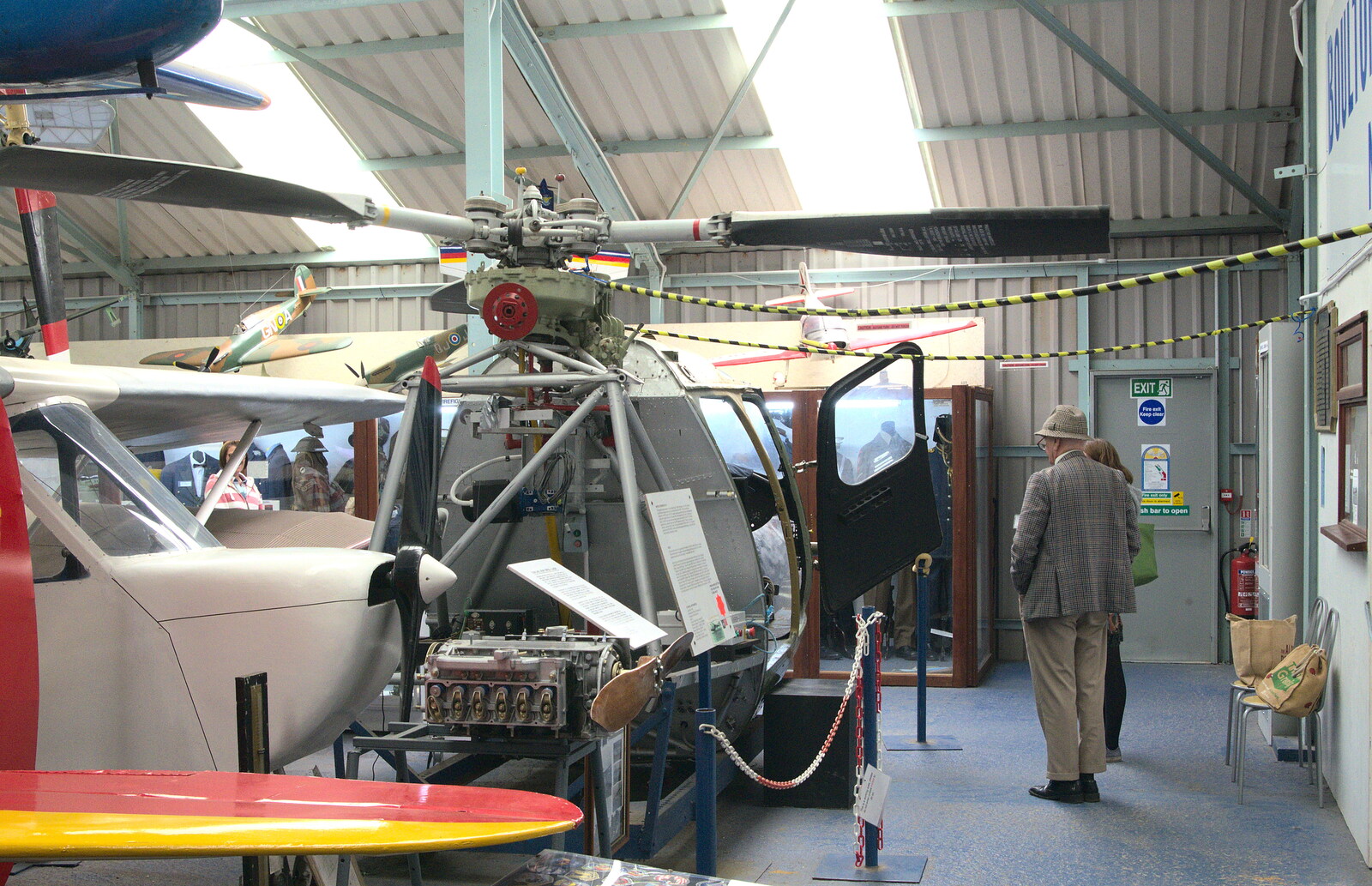 A helicopter is introduced from Norfolk and Suffolk Aviation Museum, Flixton, Suffolk - 30th April 2017