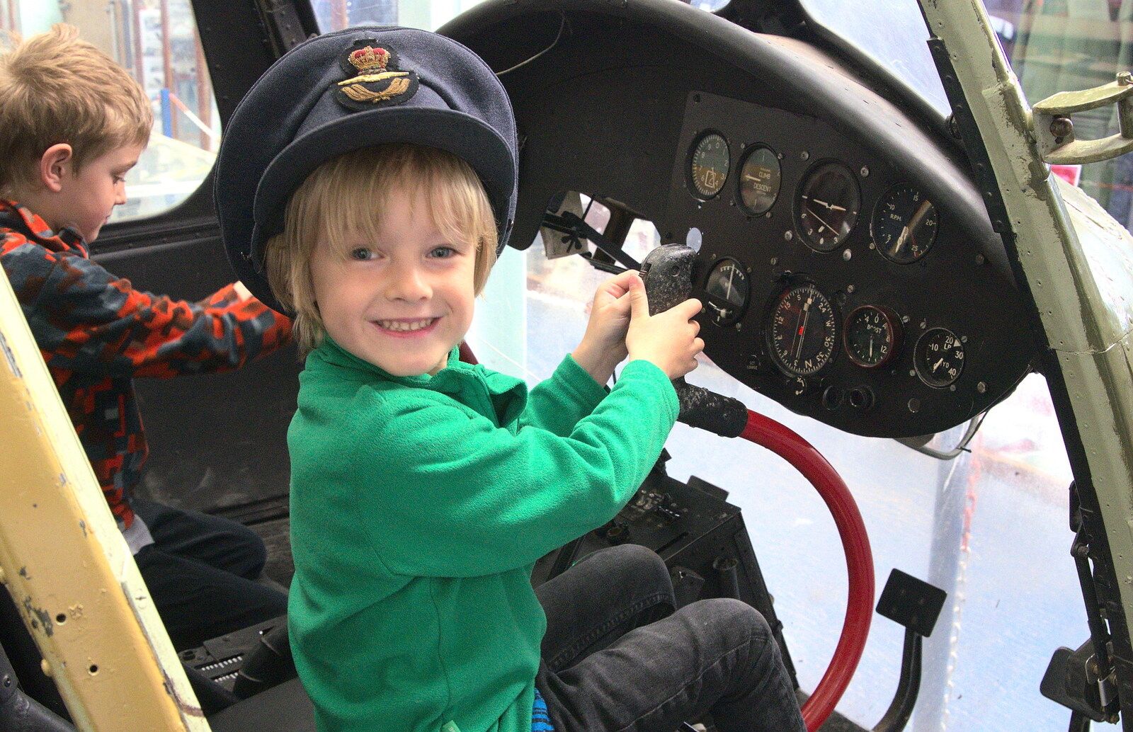 Harry's at the controls from Norfolk and Suffolk Aviation Museum, Flixton, Suffolk - 30th April 2017