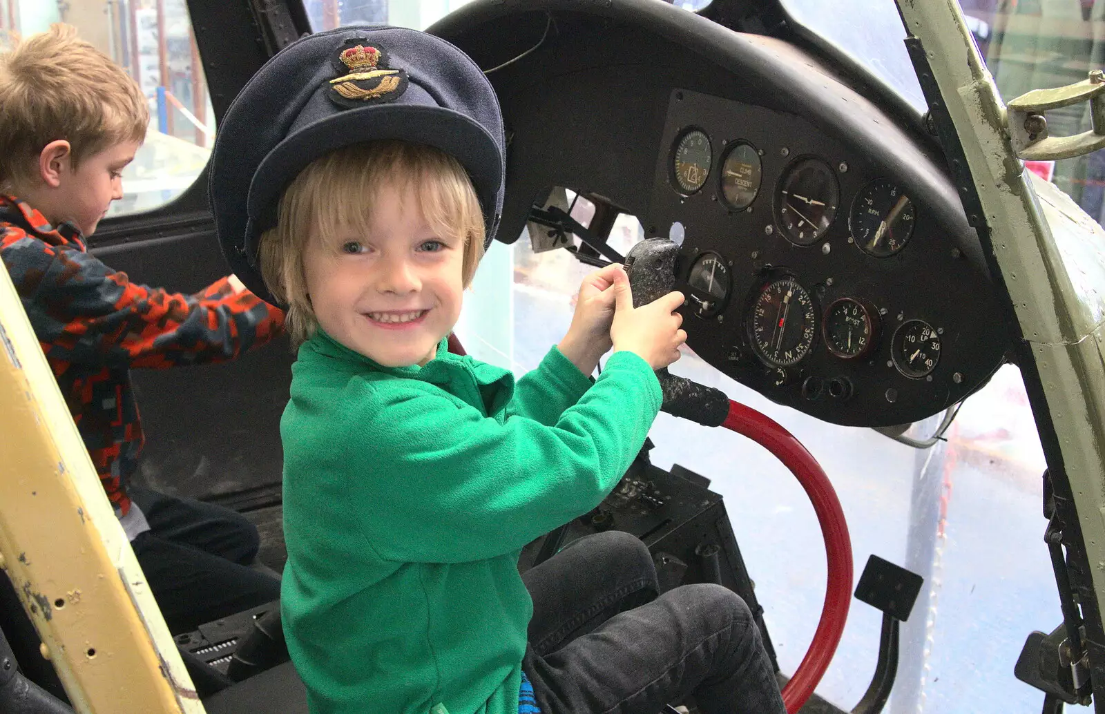 Harry's at the controls, from Norfolk and Suffolk Aviation Museum, Flixton, Suffolk - 30th April 2017