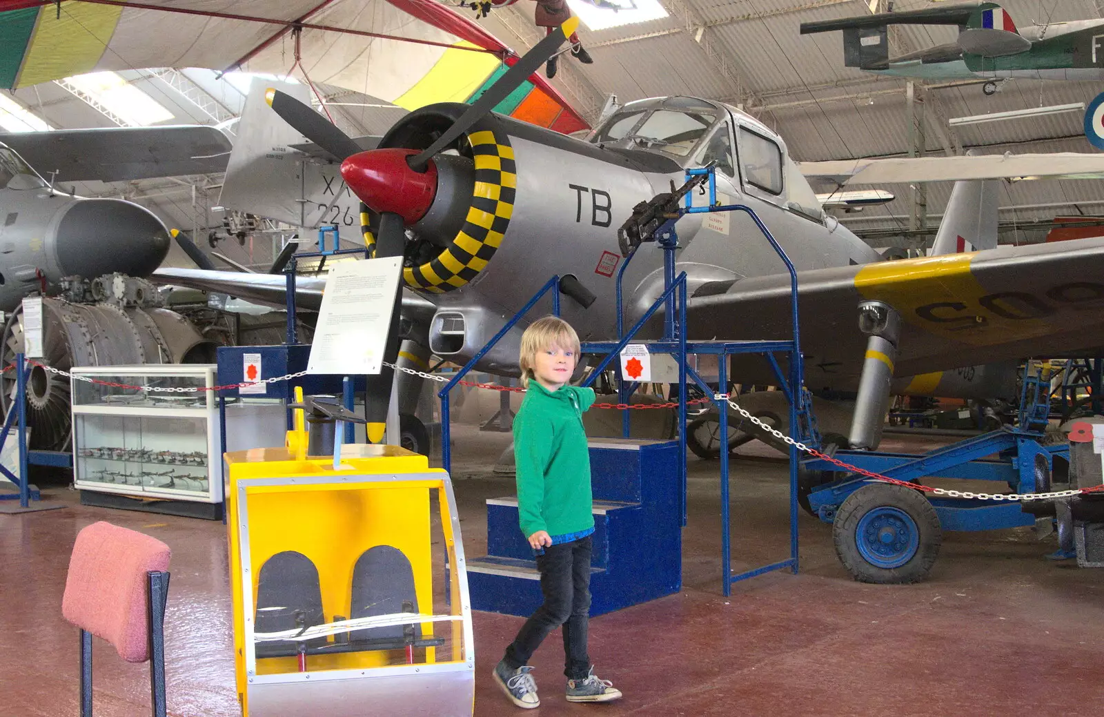 Harry points, from Norfolk and Suffolk Aviation Museum, Flixton, Suffolk - 30th April 2017