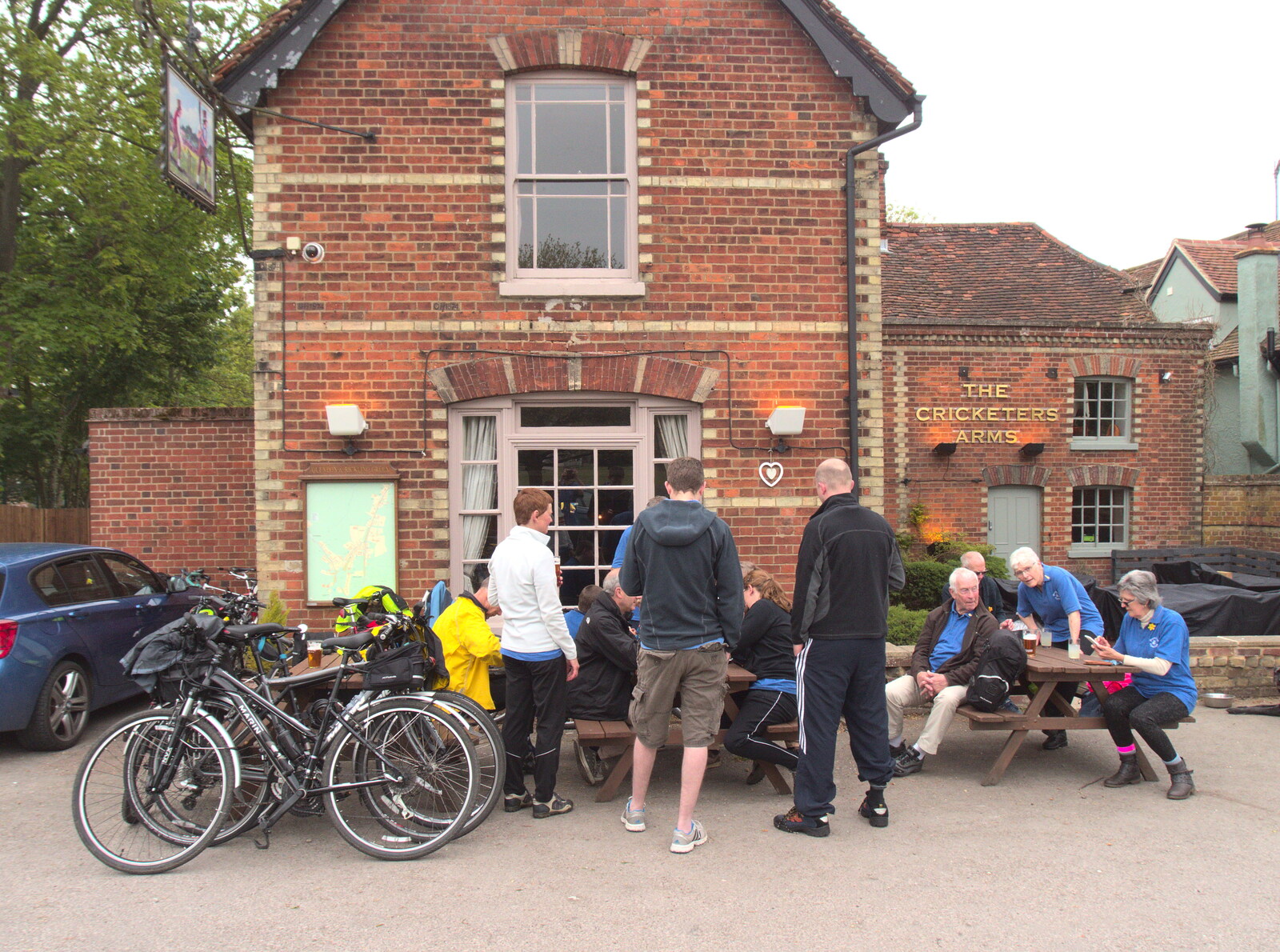 The Cricketer's Arms at Rickling Green from The Last-Ever BSCC Weekend Away Bike Ride, Thaxted, Essex - 6th May 2017