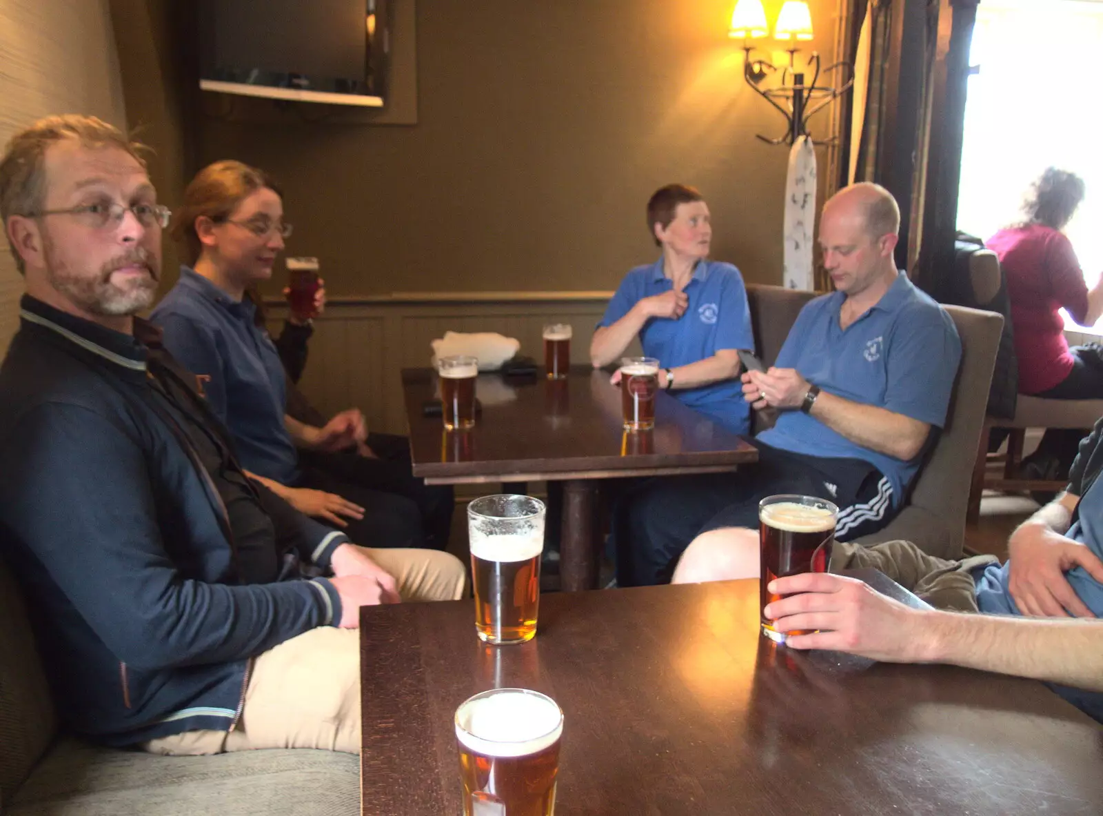 Beers in the Cock Inn at Henham, from The Last-Ever BSCC Weekend Away Bike Ride, Thaxted, Essex - 6th May 2017