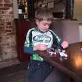 Fred does Lego in the Cock Inn, Henham, The Last-Ever BSCC Weekend Away Bike Ride, Thaxted, Essex - 6th May 2017