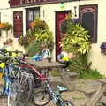 Harry climbs around over the bench, The Last-Ever BSCC Weekend Away Bike Ride, Thaxted, Essex - 6th May 2017