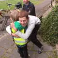 Pippa gives Harry a hug. Harry likes hugs, The Last-Ever BSCC Weekend Away Bike Ride, Thaxted, Essex - 6th May 2017