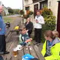 Fred chats to Isobel, The Last-Ever BSCC Weekend Away Bike Ride, Thaxted, Essex - 6th May 2017