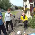 Paul, Pippa and Apple outside the pub, The Last-Ever BSCC Weekend Away Bike Ride, Thaxted, Essex - 6th May 2017