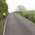 Fred pushes his bike up a very long hill, The Last-Ever BSCC Weekend Away Bike Ride, Thaxted, Essex - 6th May 2017