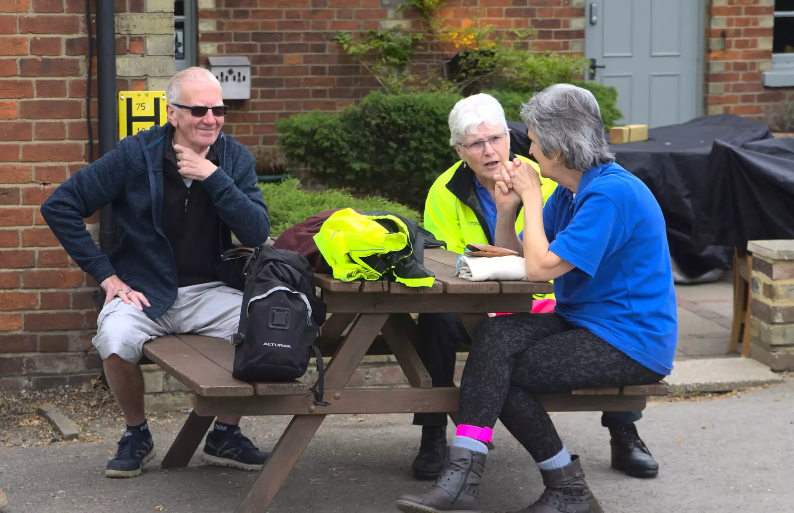 John Willy has a smile on, from The Last-Ever BSCC Weekend Away Bike Ride, Thaxted, Essex - 6th May 2017