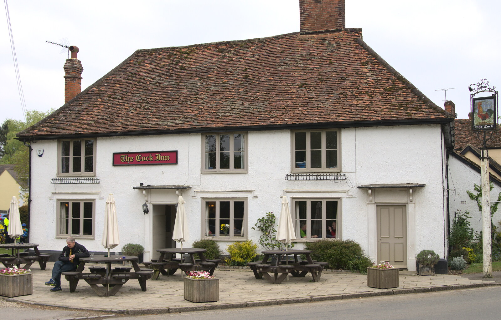 The Cock Inn - the lunch pub at Henham from The Last-Ever BSCC Weekend Away Bike Ride, Thaxted, Essex - 6th May 2017