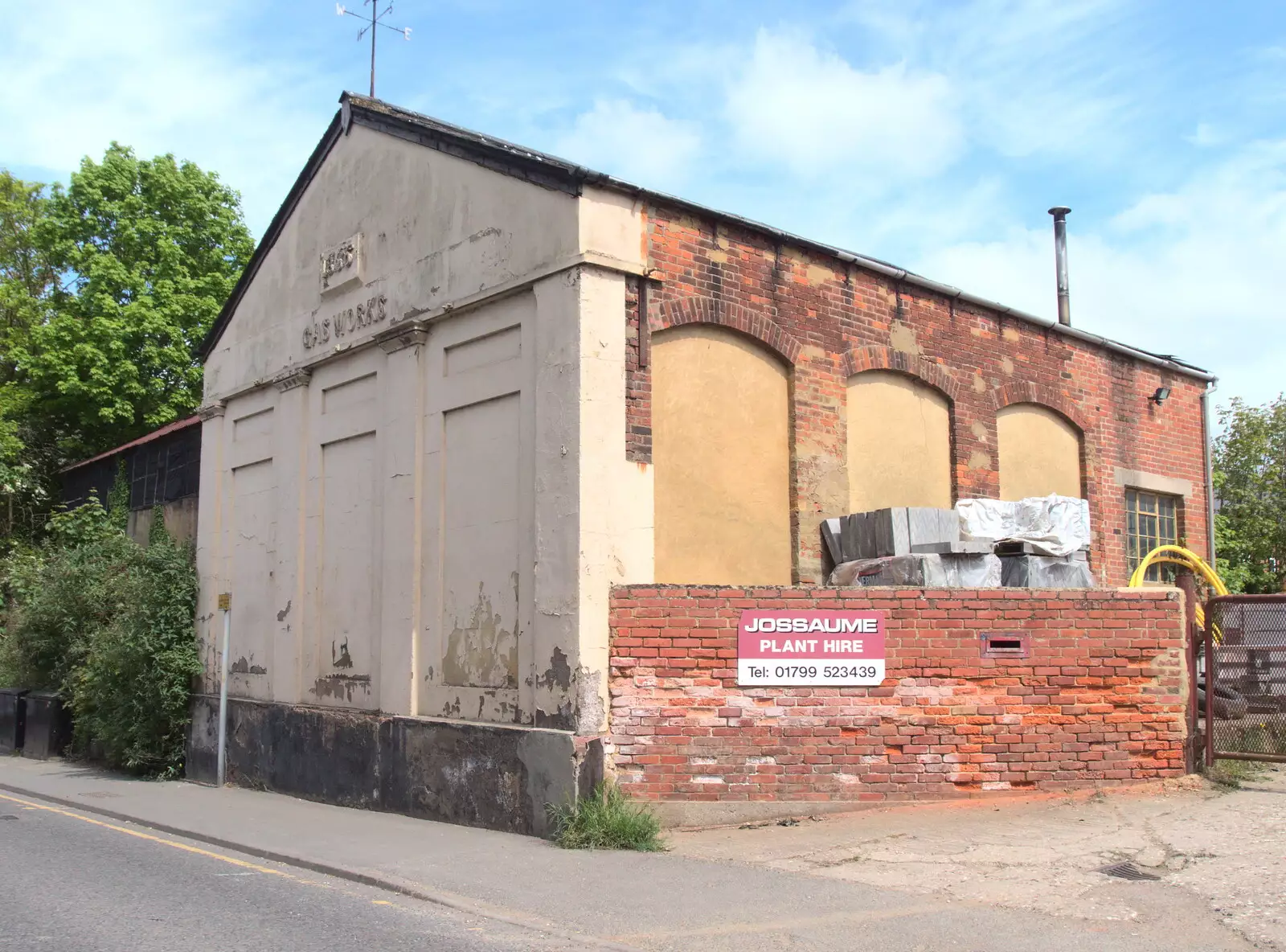 On the edge of Saffron Walden is an old Gas Works, from A Postcard From Thaxted, Essex - 7th May 2017