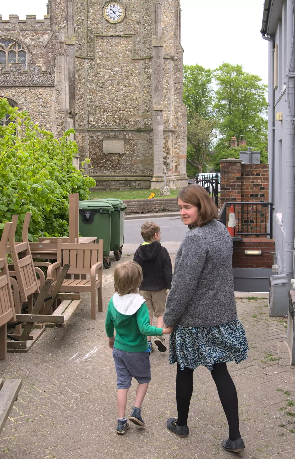 We head out of the hotel for a walk, from A Postcard From Thaxted, Essex - 7th May 2017