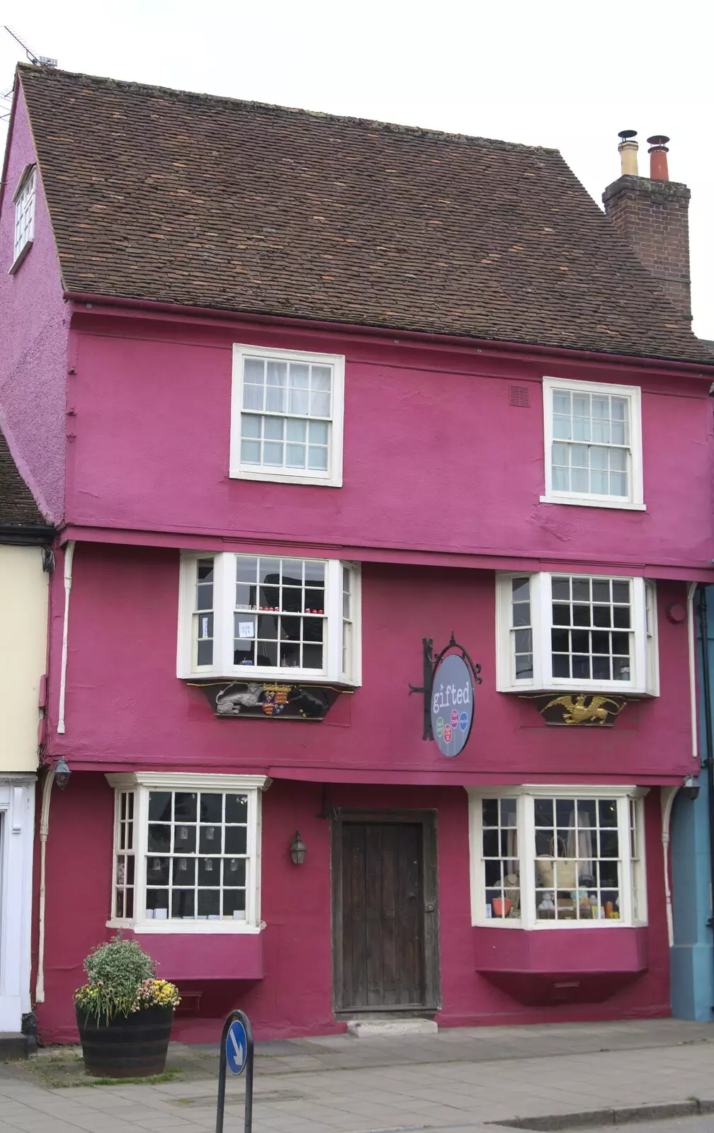 A progressively-stacked building, from A Postcard From Thaxted, Essex - 7th May 2017