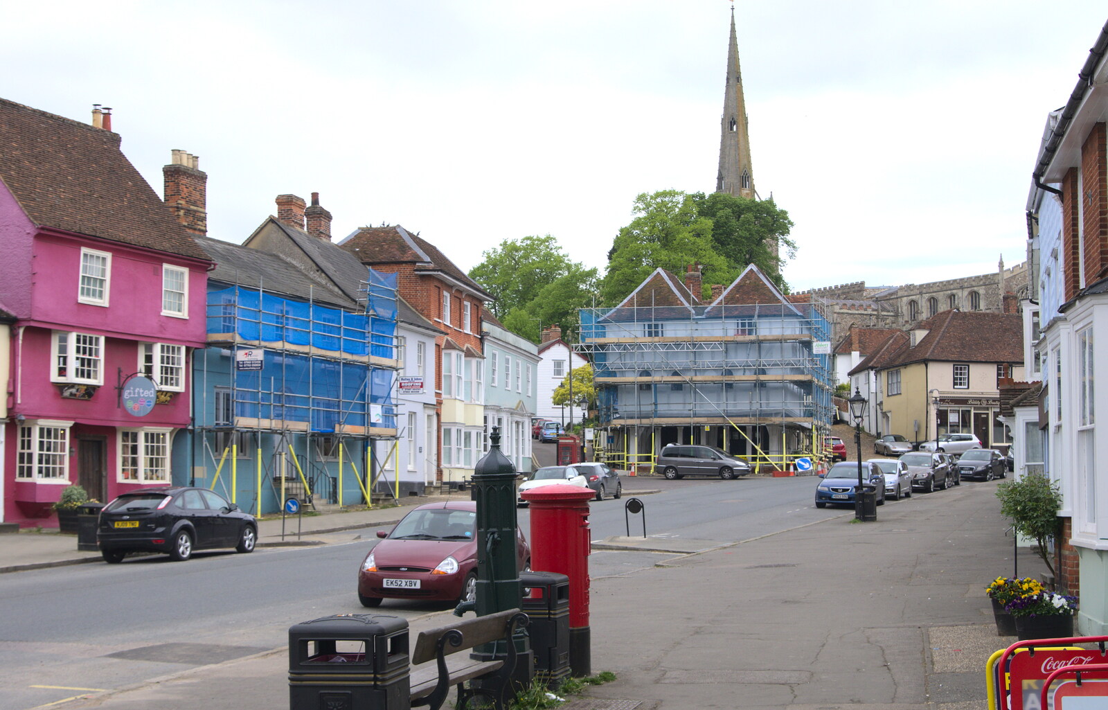 Thaxted is all scaffolding from A Postcard From Thaxted, Essex - 7th May 2017