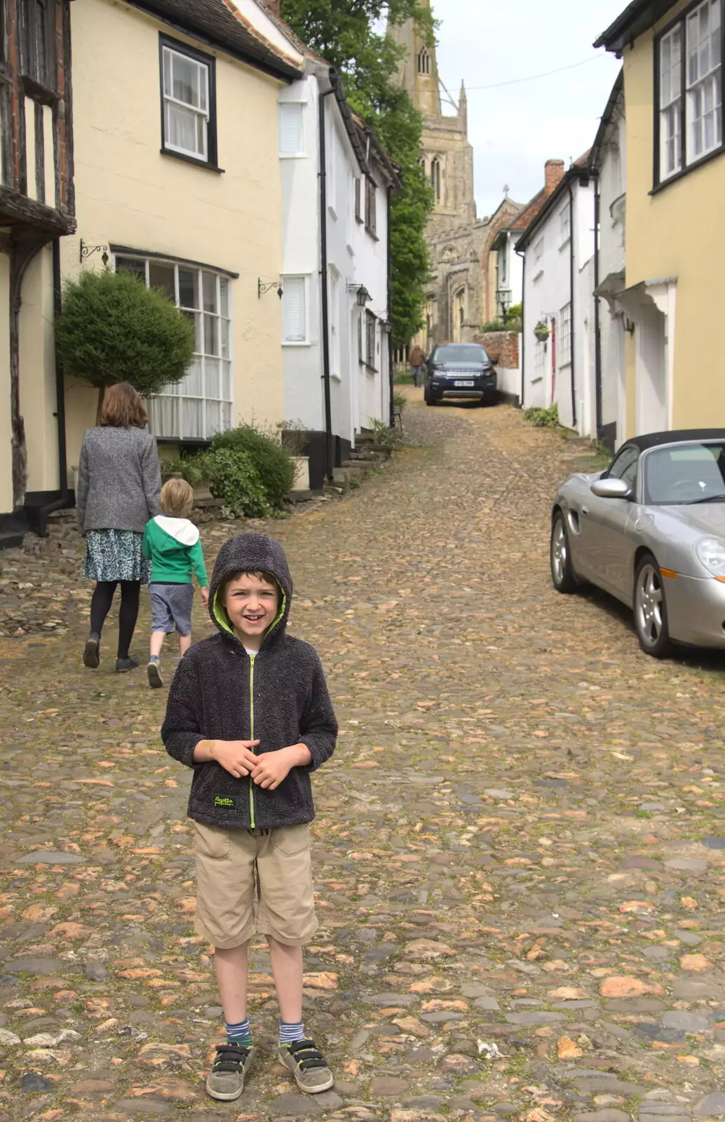 Fred on Stoney Lane in Thaxted, from A Postcard From Thaxted, Essex - 7th May 2017