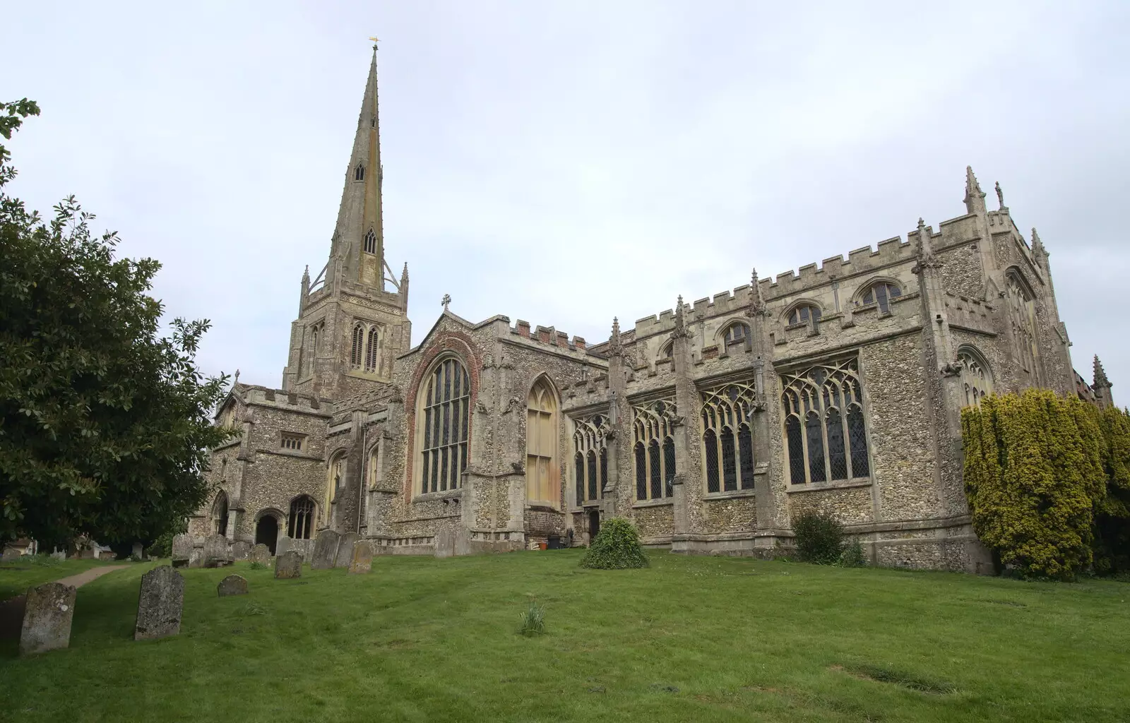 Thaxted parish church of St. John the Baptist, from A Postcard From Thaxted, Essex - 7th May 2017