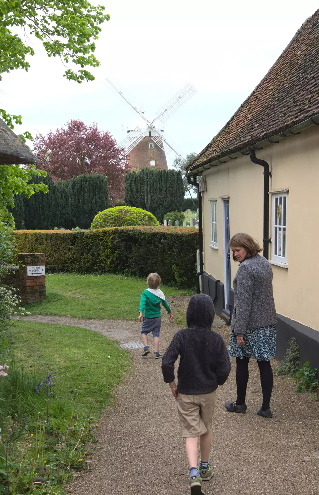 We head back to the windmill, from A Postcard From Thaxted, Essex - 7th May 2017