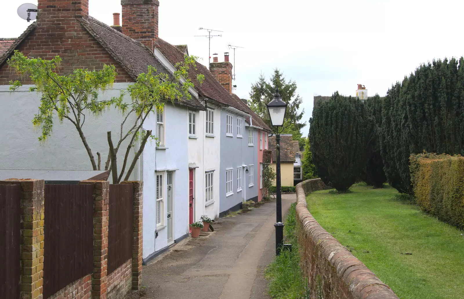 Wandering down Almshouses, from A Postcard From Thaxted, Essex - 7th May 2017