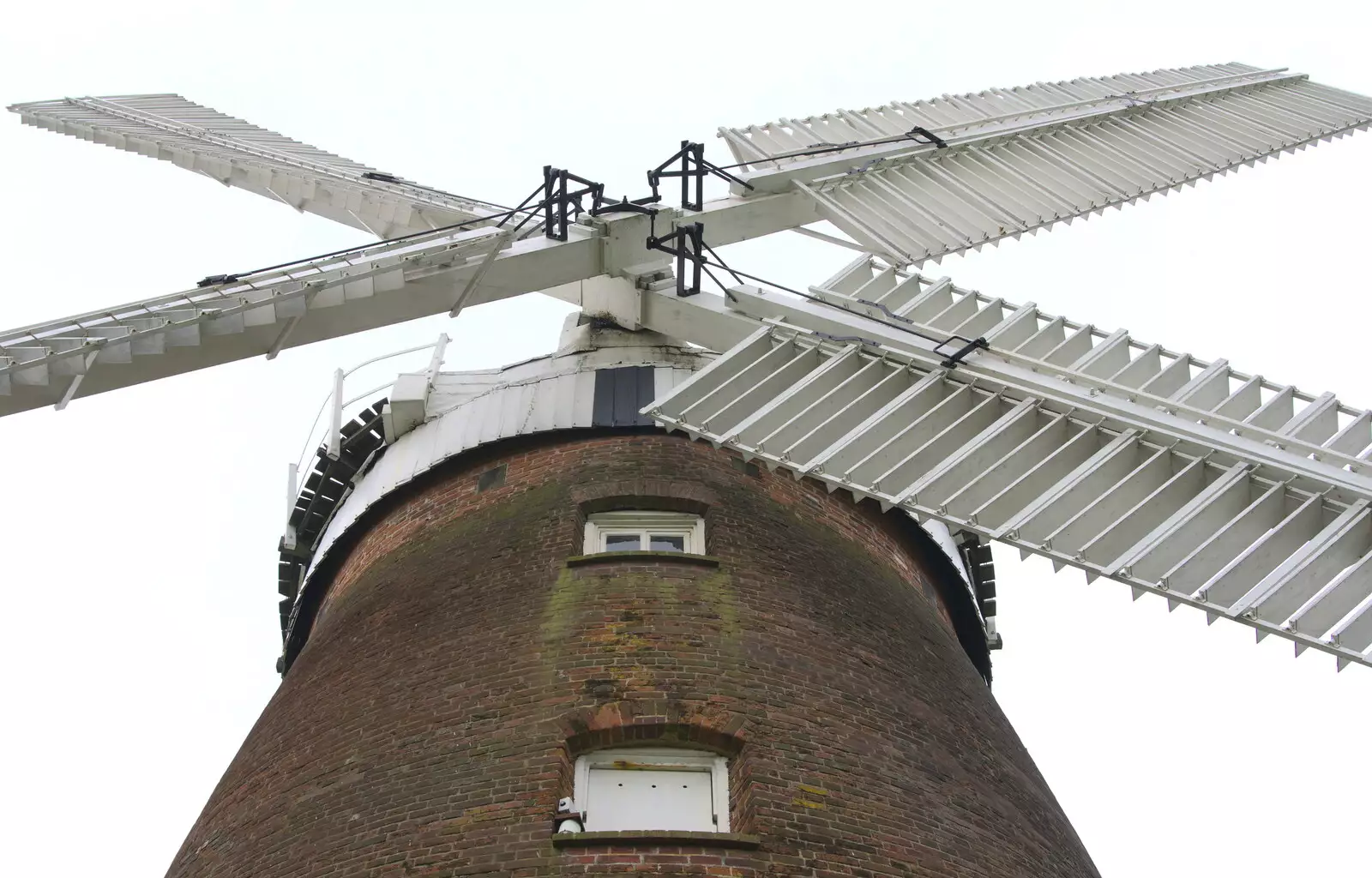 The sails of John Webb's windmill, from A Postcard From Thaxted, Essex - 7th May 2017