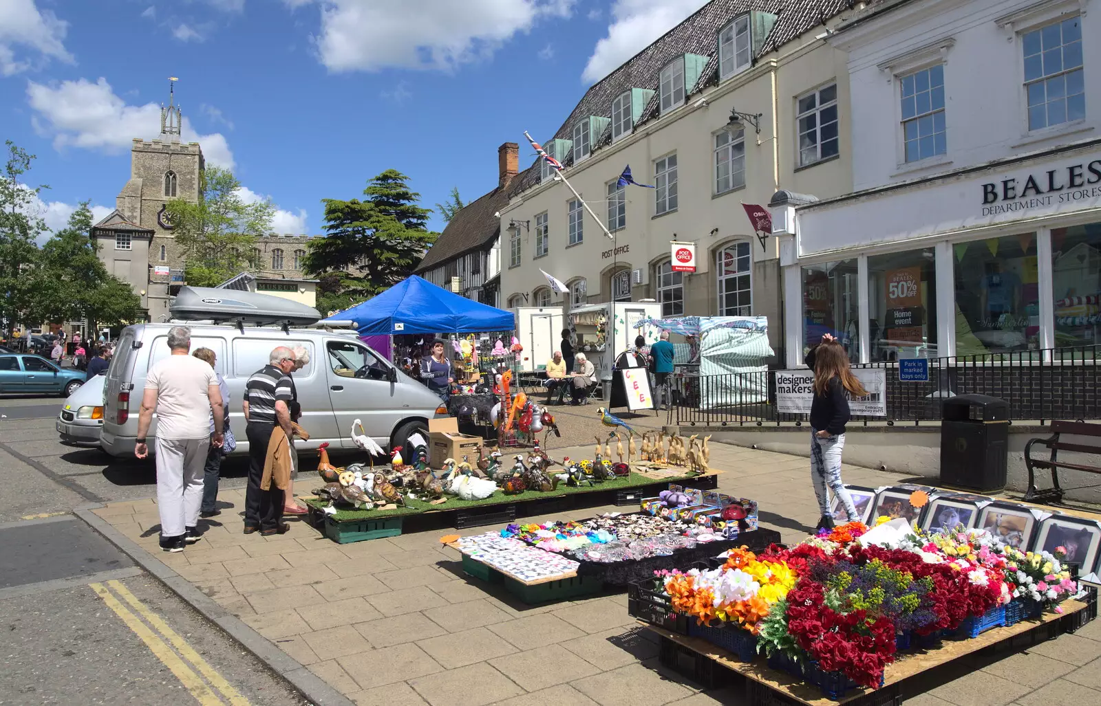 Flowers in the Market Place, from The Diss Organ Festival, Diss, Norfolk - 14th May 2017