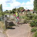 Sarah on the footpath at Wortwell, A Day at the Grain Brewery Open Day, Alburgh, Suffolk - 20th May 2017