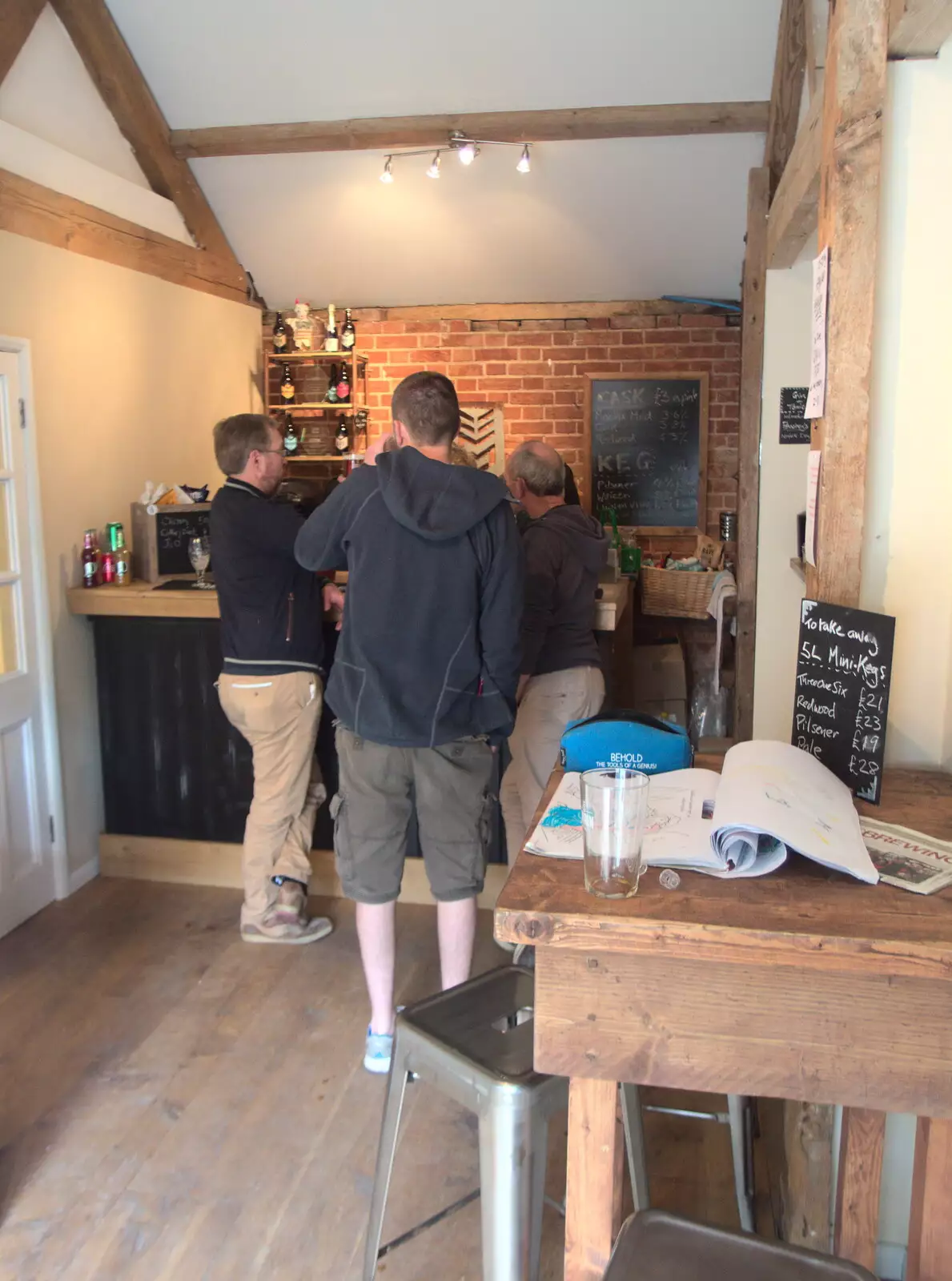 In the bar at Grain Brewery, from A Day at the Grain Brewery Open Day, Alburgh, Suffolk - 20th May 2017