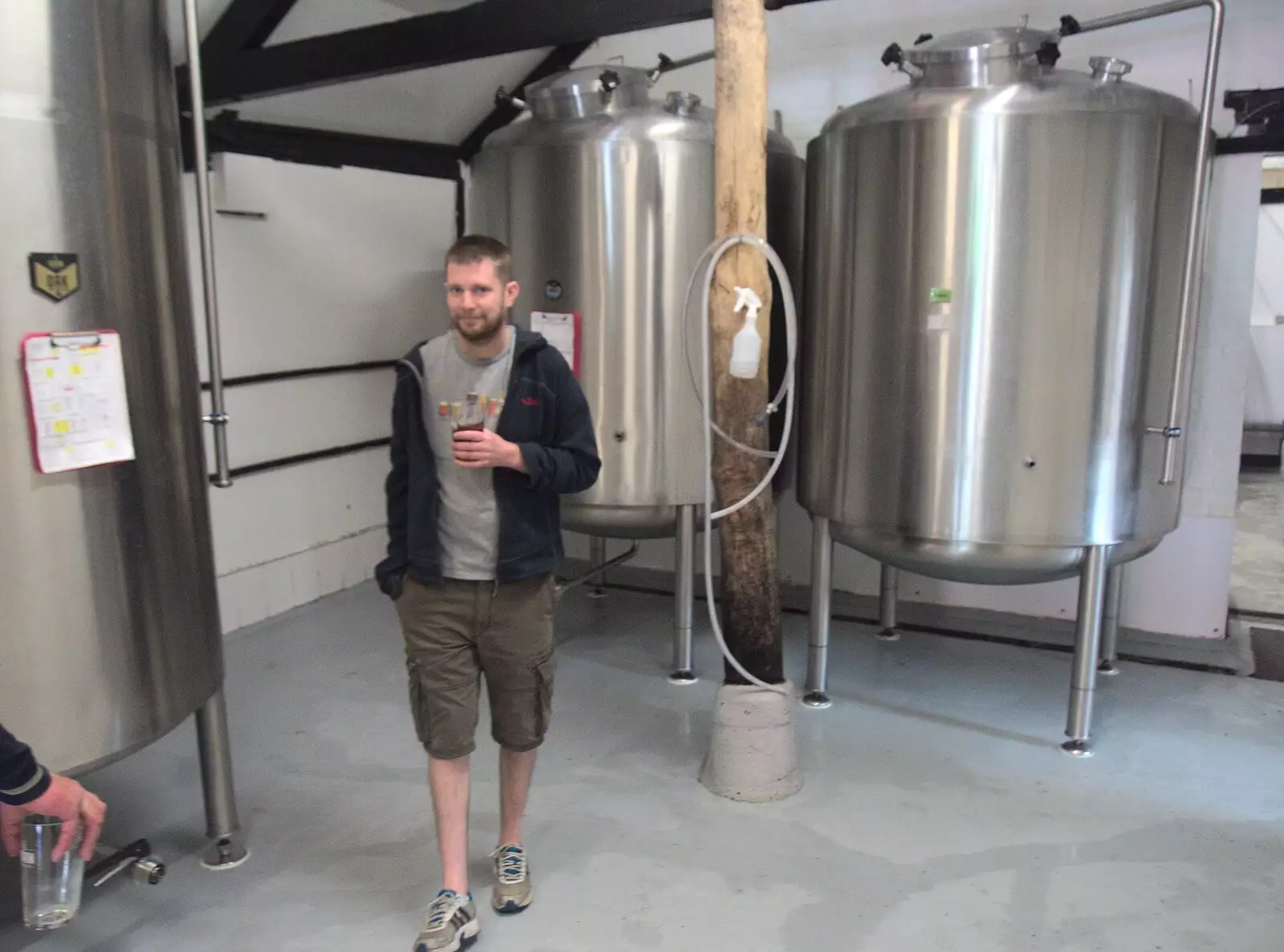 The Boy Phil roams around with a pint, from A Day at the Grain Brewery Open Day, Alburgh, Suffolk - 20th May 2017